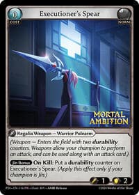 Executioner's Spear - Grand Archive TCG Promotional Cards trading card