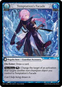 Temptation's Facade - Grand Archive TCG Alchemical Revolution Alter Edition trading card