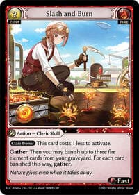 Slash and Burn - Grand Archive TCG Alchemical Revolution Alter Edition trading card