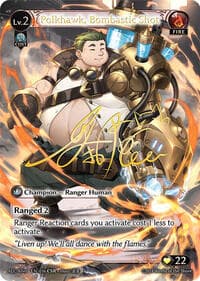 Polkhawk, Bombastic Shot (CSR) - Grand Archive TCG Alchemical Revolution Alter Edition trading card
