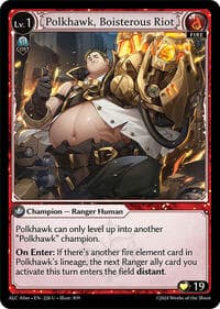 Polkhawk, Boisterous Riot - Grand Archive TCG Alchemical Revolution Alter Edition trading card