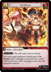 Perdition - Grand Archive TCG Alchemical Revolution Alter Edition trading card