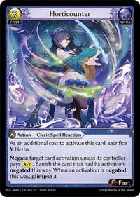 Horticounter - Grand Archive TCG Alchemical Revolution Alter Edition trading card