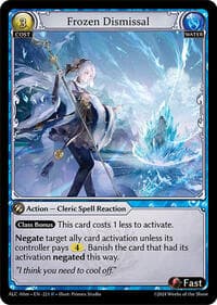 Frozen Dismissal - Grand Archive TCG Alchemical Revolution Alter Edition trading card