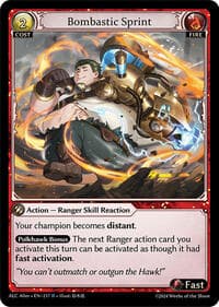 Bombastic Sprint - Grand Archive TCG Alchemical Revolution Alter Edition trading card