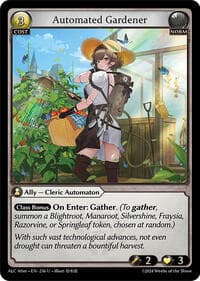 Automated Gardener - Grand Archive TCG Alchemical Revolution Alter Edition trading card