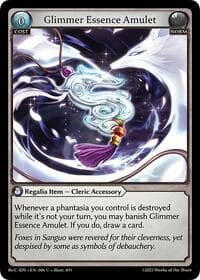 Glimmer Essence Amulet - Grand Archive TCG Diao Chan Re: Collection, Idyll Corsage trading card