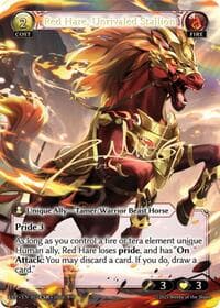 Red Hare, Unrivaled Stallion - Grand Archive TCG Abyssal Heaven Event Pack trading card