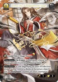 Zhou Yu, Enlightened Sage - Grand Archive TCG Abyssal Heaven Event Pack trading card