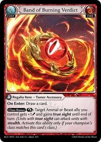 Band of Burning Verdict - Grand Archive TCG Guo Jia Re: Collection, Heaven’s Favored trading card