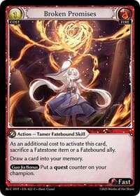 Broken Promises - Grand Archive TCG Guo Jia Re: Collection, Heaven’s Favored trading card