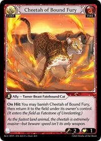 Cheetah of Bound Fury - Grand Archive TCG Guo Jia Re: Collection, Heaven’s Favored trading card