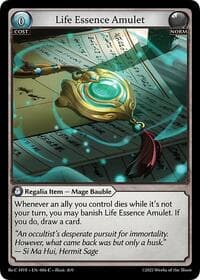Life Essence Amulet - Grand Archive TCG Guo Jia Re: Collection, Heaven’s Favored trading card