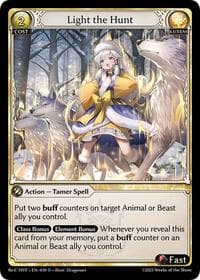 Light the Hunt - Grand Archive TCG Guo Jia Re: Collection, Heaven’s Favored trading card