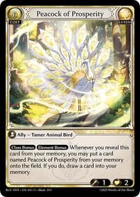 Peacock of Prosperity - Grand Archive TCG Guo Jia Re: Collection, Heaven’s Favored trading card