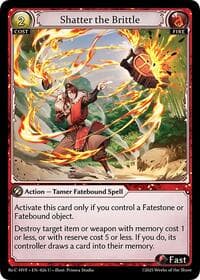 Shatter the Brittle - Grand Archive TCG Guo Jia Re: Collection, Heaven’s Favored trading card