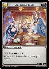 Auspicious Feast - Grand Archive TCG Abyssal Heaven trading card