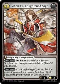 Zhou Yu, Enlightened Sage - Grand Archive TCG Abyssal Heaven trading card