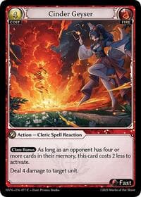 Cinder Geyser - Grand Archive TCG Abyssal Heaven trading card