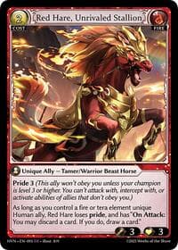 Red Hare, Unrivaled Stallion - Grand Archive TCG Abyssal Heaven trading card