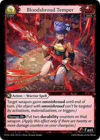 Bloodshroud Temper - Grand Archive TCG Abyssal Heaven trading card