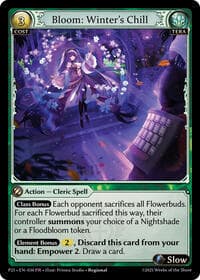Bloom: Winter's Chill - Grand Archive TCG Promotional Cards trading card