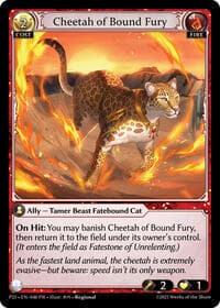 Cheetah of Bound Fury - Grand Archive TCG Promotional Cards trading card