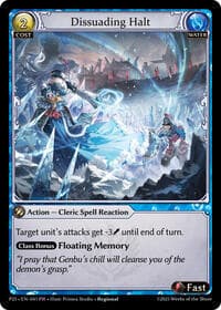 Dissuading Halt - Grand Archive TCG Promotional Cards trading card