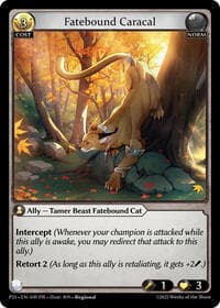 Fatebound Caracal - Grand Archive TCG Promotional Cards trading card