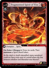 Fragmented Spirit of Fire - Grand Archive TCG Mercurial Heart Alter Edition trading card