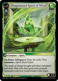 Fragmented Spirit of Wind - Grand Archive TCG Mercurial Heart Alter Edition trading card