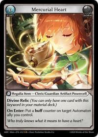 Mercurial Heart - Grand Archive TCG Mercurial Heart Alter Edition trading card