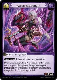 Accursed Strength - Grand Archive TCG Mercurial Heart Alter Edition trading card