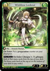Winbless Lookout - Grand Archive TCG Mercurial Heart Alter Edition trading card