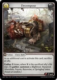 Decompose - Grand Archive TCG Mercurial Heart Alter Edition trading card