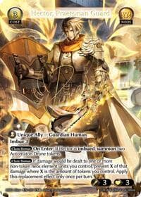 Hector, Praetorian Guard (CSR) - Grand Archive TCG Mercurial Heart Alter Edition trading card