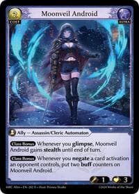 Moonveil Android - Grand Archive TCG Mercurial Heart Alter Edition trading card