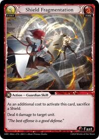 Shield Fragmentation - Grand Archive TCG Mercurial Heart Alter Edition trading card