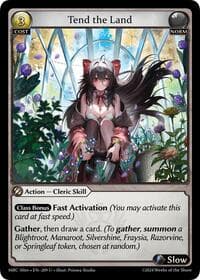 Tend the Land - Grand Archive TCG Mercurial Heart Alter Edition trading card