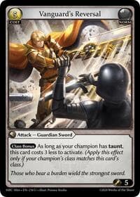 Vanguard's Reversal - Grand Archive TCG Mercurial Heart Alter Edition trading card