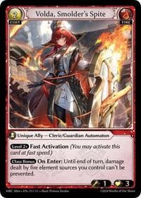Volda, Smolder's Spite - Grand Archive TCG Mercurial Heart Alter Edition trading card