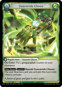 Gearstride Gloves - Grand Archive TCG Tristan, Shadowdancer Re:Collection Lite trading card