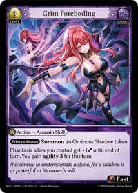 Grim Foreboding - Grand Archive TCG Tristan, Shadowdancer Re:Collection Lite trading card