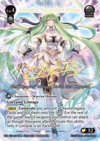 Lorraine, Ascendant Wings (CPR) - Grand Archive TCG Supporter Pack 3 trading card