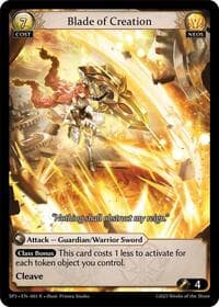 Blade of Creation - Grand Archive TCG Supporter Pack 3 trading card