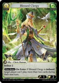 Blessed Clergy - Grand Archive TCG Supporter Pack 3 trading card