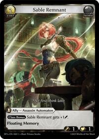 Sable Remnant - Grand Archive TCG Supporter Pack 3 trading card