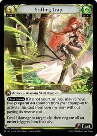 Stifling Trap - Grand Archive TCG Supporter Pack 3 trading card
