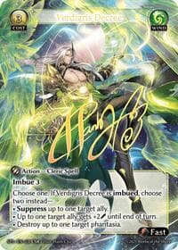 Verdigris Decree (CSR) - Grand Archive TCG Supporter Pack 3 trading card
