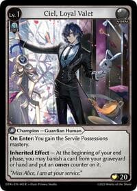 Ciel, Loyal Valet - Grand Archive TCG Distorted Reflections trading card